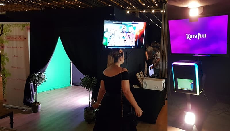 Animation photo fond vert Music Box pour le CE Google
