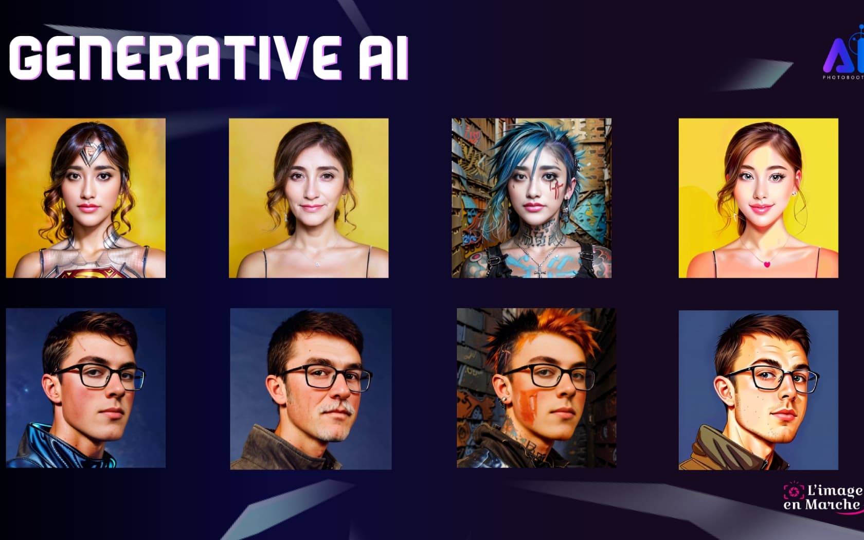 Expérience immersive de la borne photo IA